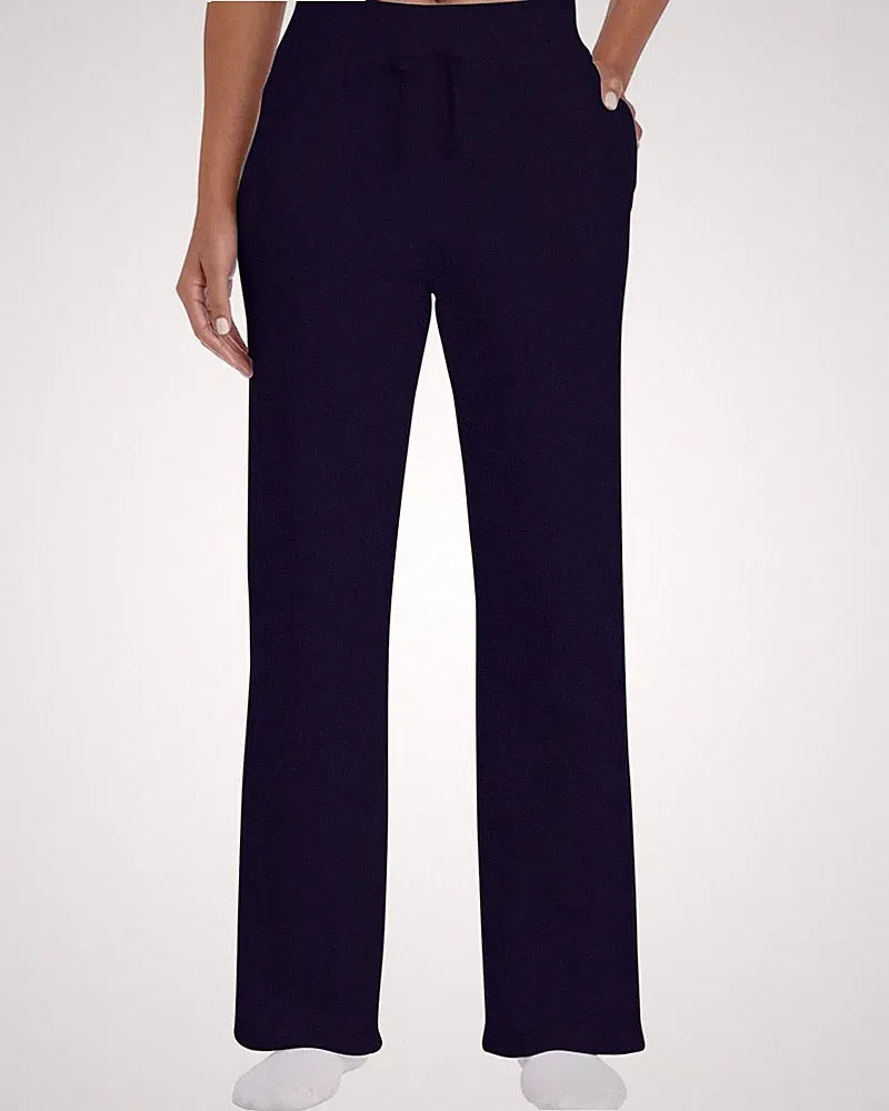 Damen Gildan Heavy Blend Jogginghose Jog Pants offener Saum dunkelblau Größe S