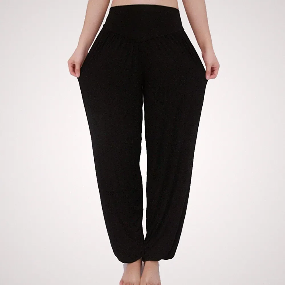Damen Haremshose Yoga Jogging Pluderhose elastisch Modal weich casual