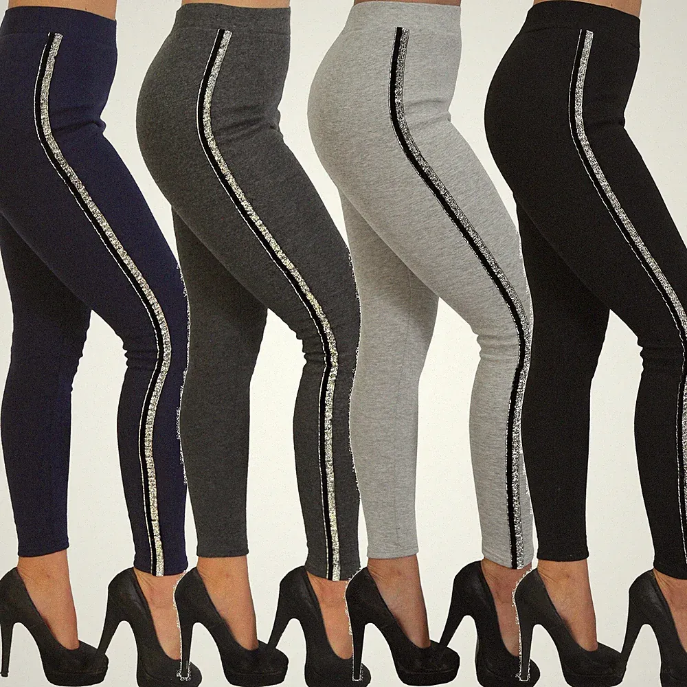 Damen Hose Leggings Thermo Treggings High Waist Jogginghose Yoga Fitness Sport
