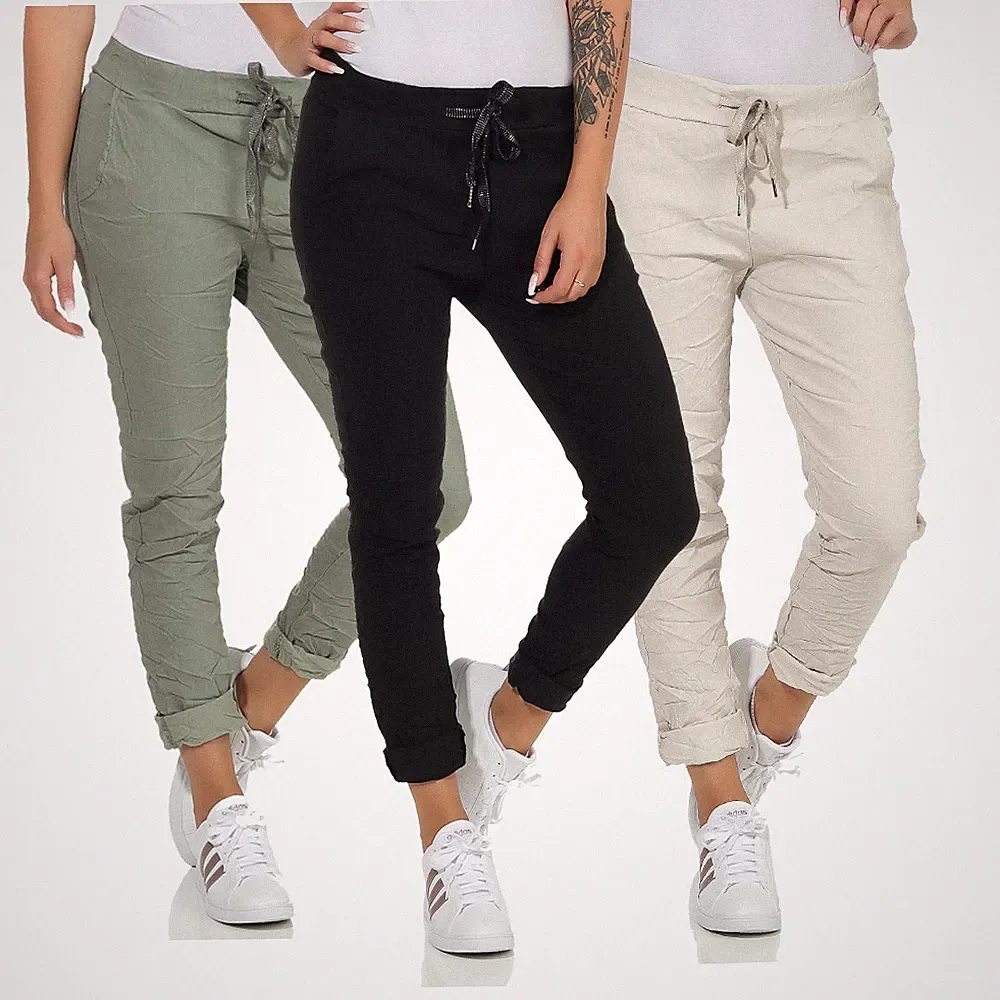 Damen Hose Stretch Skinny Jogginghose Hüfthose Freizeithose Jeggings Jeans Sport