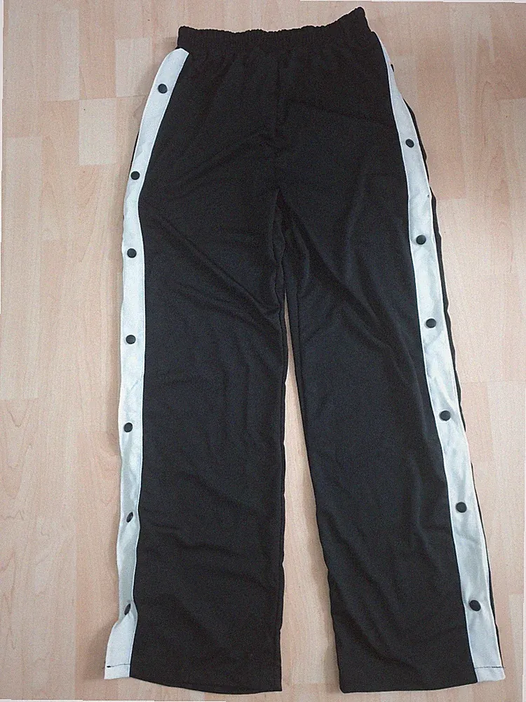 Damen Jogging- / Sporthose XL schwarz weiß Druck- / Knopfleiste NEU 65% BW
