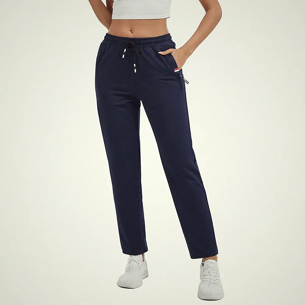 Damen Jogginghose Baumwolle Sporthose Slim Fit Lang Freizeit Laufhose 3XL