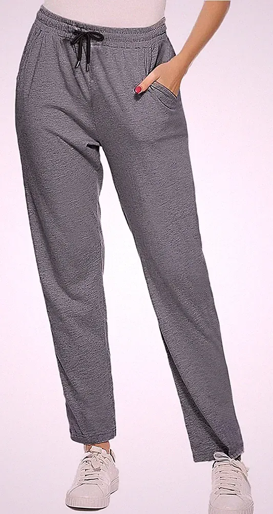 Damen Jogginghose Baumwolle Sporthose Slim Fit Laufhose Freizeit Lang XL