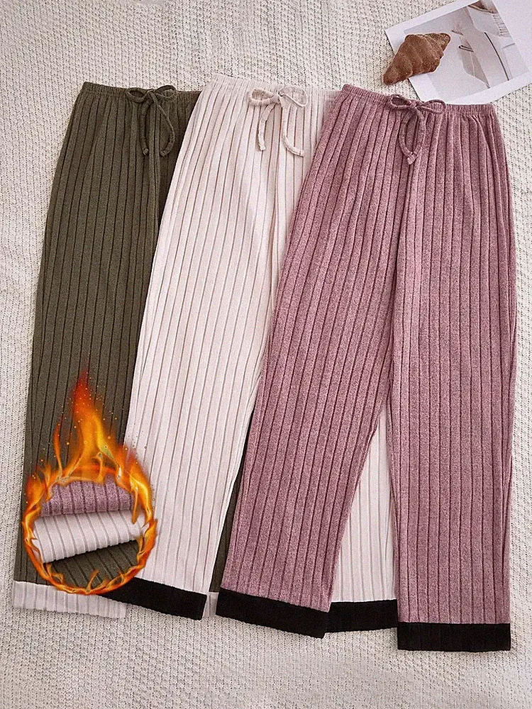 Damen Jogginghose Fleecehose Hose 3er Set Fitness Sport Leggings Bequem Relax