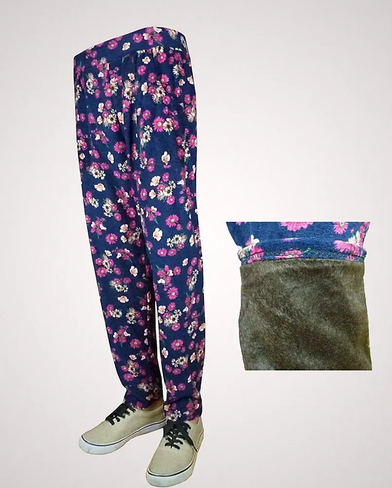 Damen Jogginghose Freizeit Sport Workout Teddyfutter Baumwollmischung 4J1