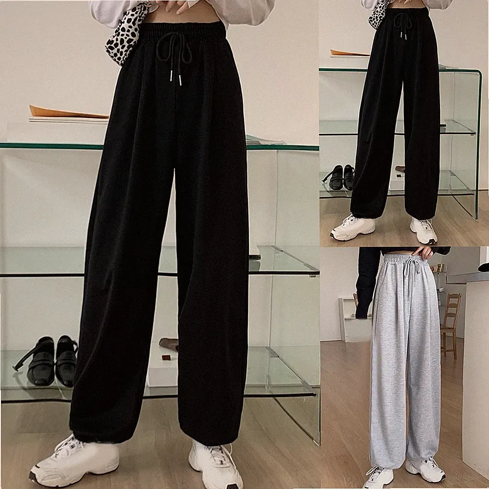 Damen Jogginghose für Zuhause High Waist Paket Fuß volle Länge koreanischer S