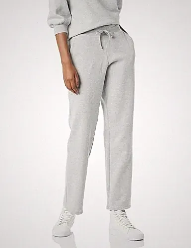 Damen Jogginghose Grau XS Fleece Gerade Bein Kordelzug Amazon Essentials