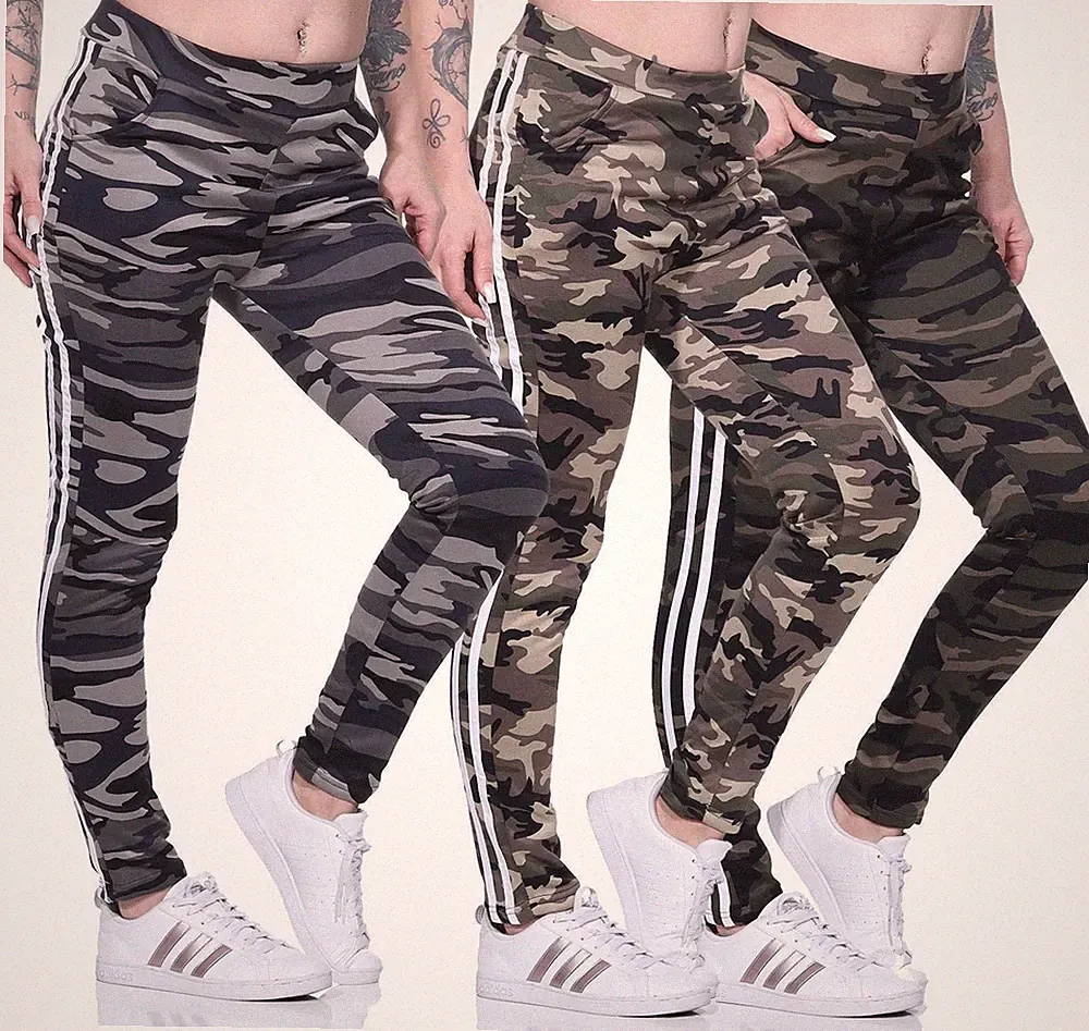 Damen Jogginghose Hohe Taille Thermo Sporthose Freizeithose mit Taschen