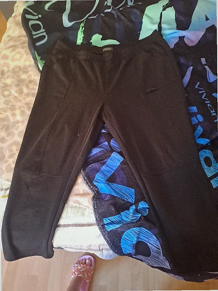 Damen Jogginghose Jerseyhose Dehnbund schwarz Gr. 50 NEU