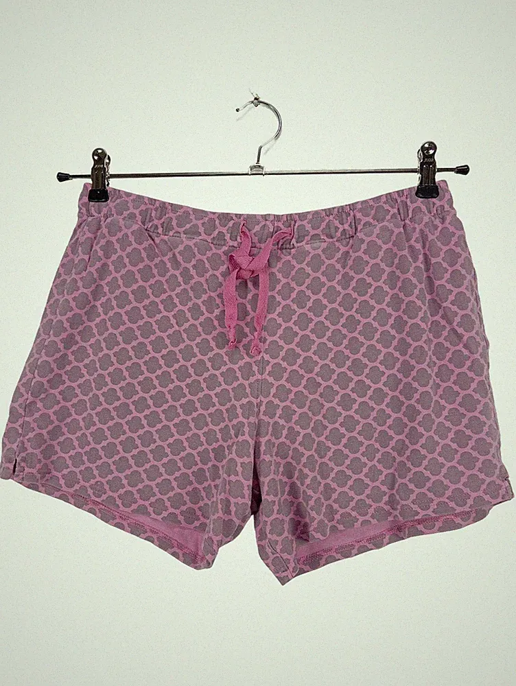 Damen Jogginghose Rosa Geometrisch Gr. M Lounge Loungewear Baumwolle