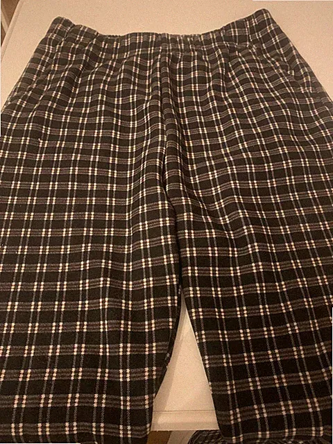 Damen- Kuschelhose Kariert 38-40 Schwarz Weiß Braun Grau