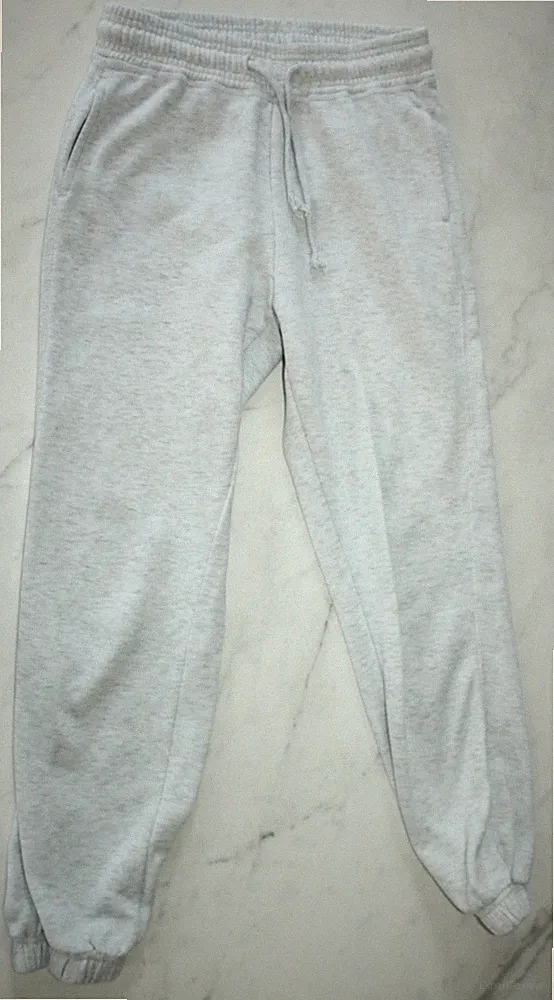 Damen Lange Sporthose Jogginghose XXS in hellgrau melliert wie neu!