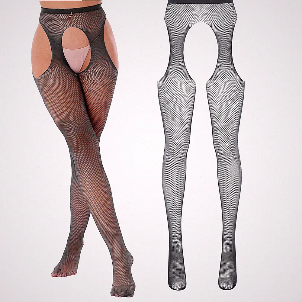 Damen Leggings Transparent Strumpfhose Elastischer Bund Sporthosen Tanzen Hosen