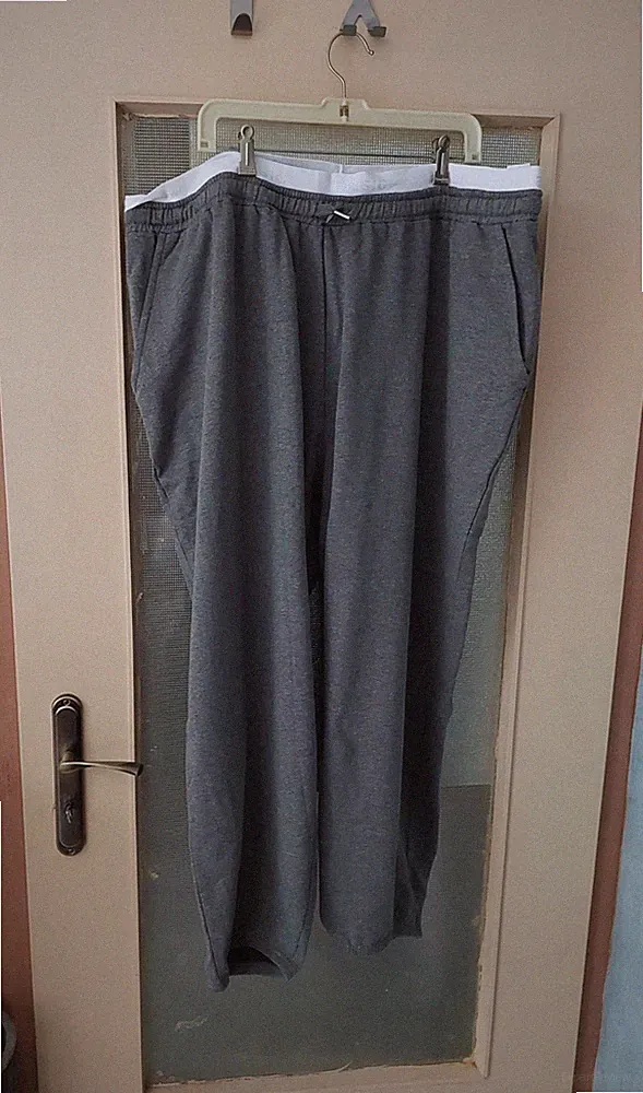 damen stoffhose jogging hose grau gr 56/58