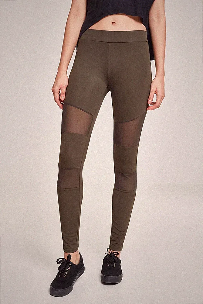 Damen Tech Mesh Leggings transparente Mesheinsätze | Urban Classics | TB1174