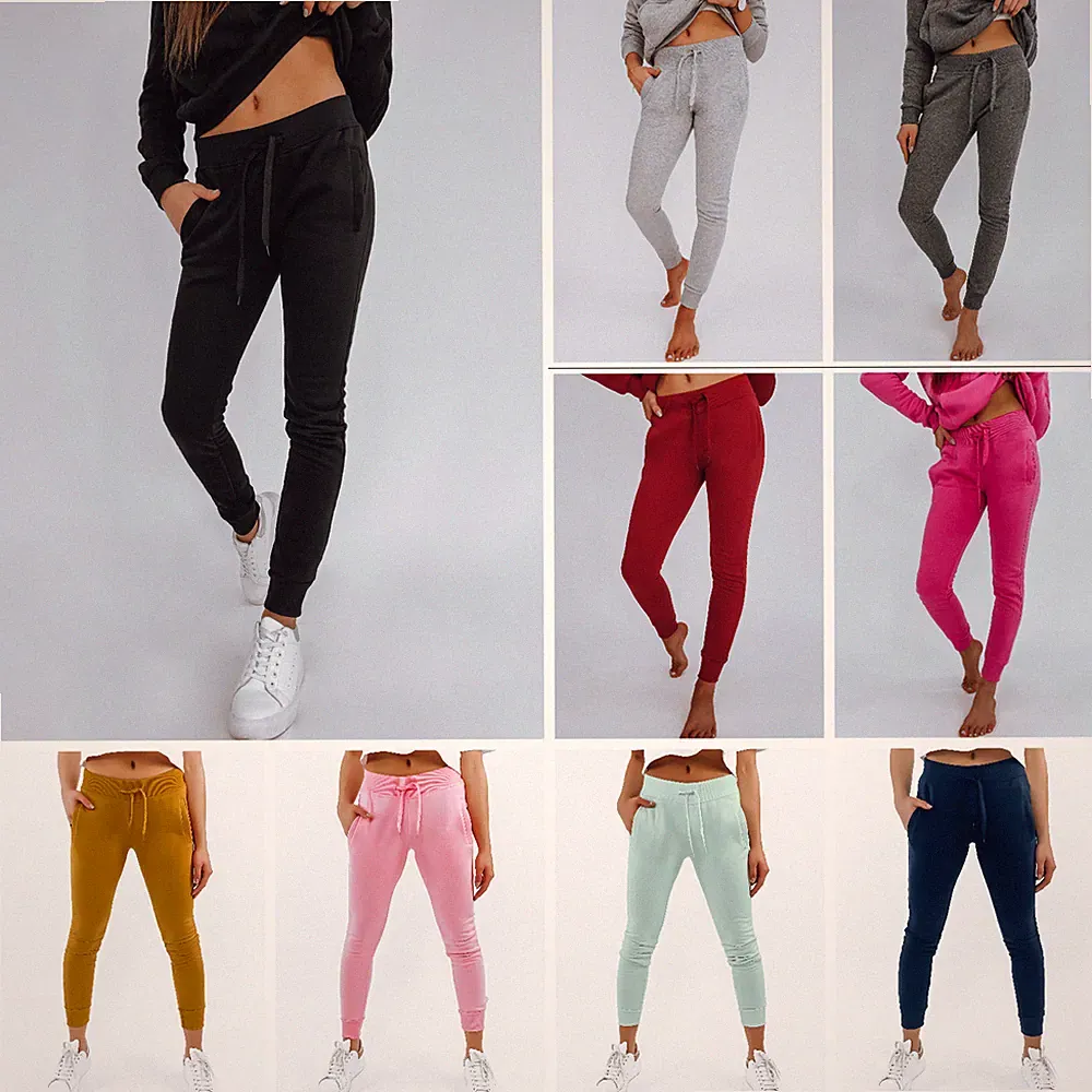 Damen Trainingshose Laufhose Sporthose Freizeithose Sport Pants Unifarbe DSTREET