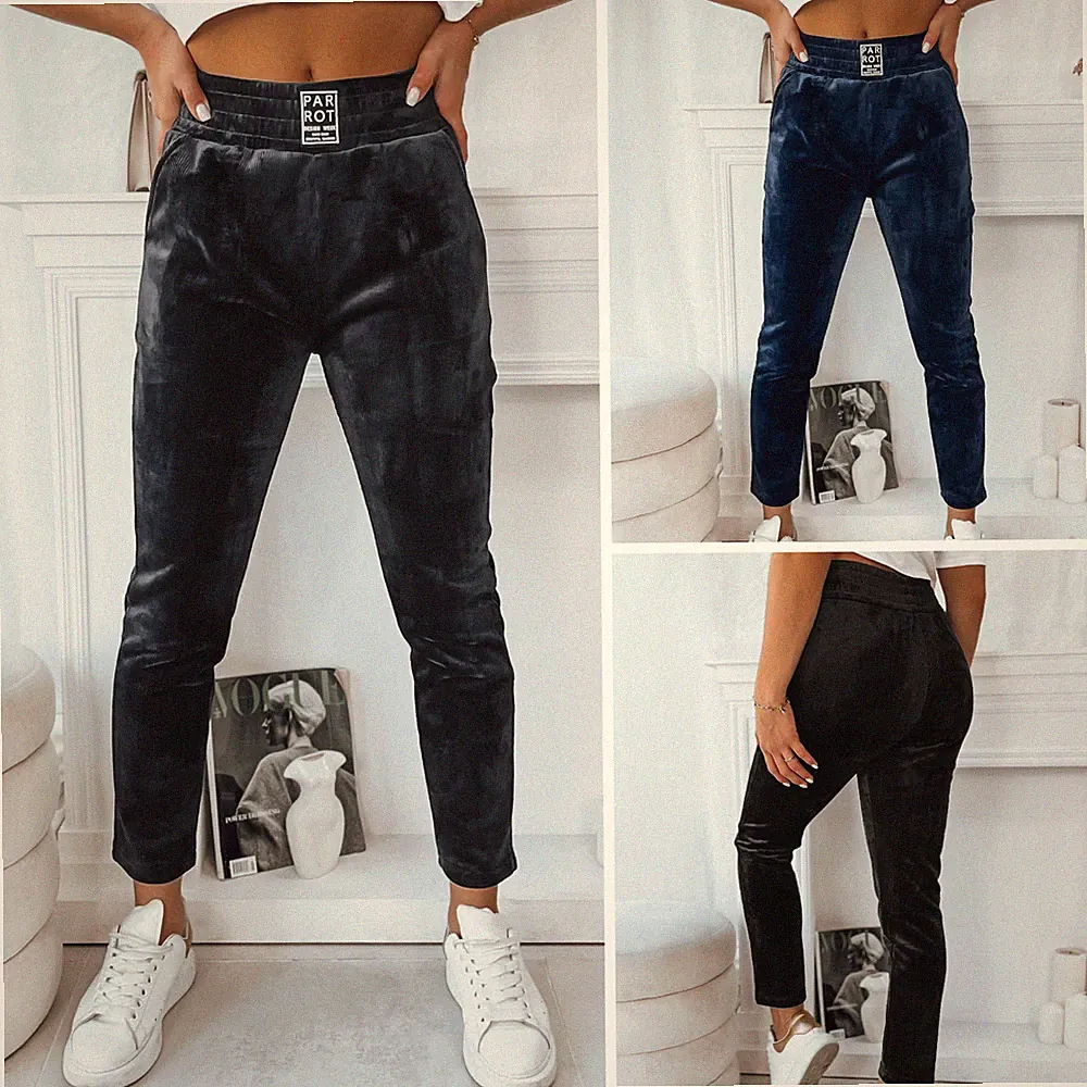 Damen Velours Sweatpants Jogginghose Sporthose Freizeithose Sport Jogger DSTREET