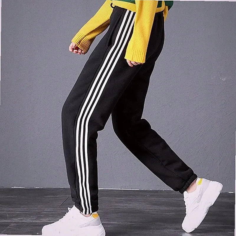 Damen Winter Warm Jogginghose Gefütterte Fleece Winterhose Sportliche Thermohose
