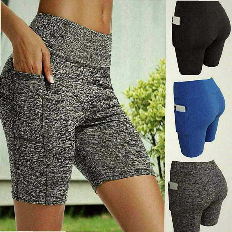 Damen Yoga Shorts Hotpants Sports Fitness Sommer Jogging Kurze Hose Radlerhose