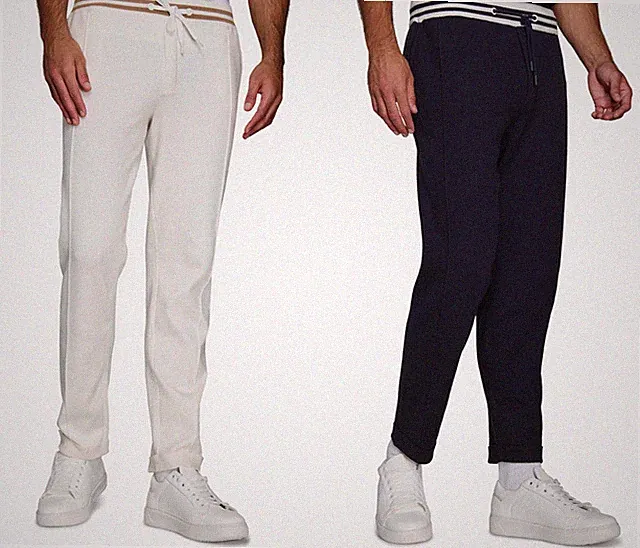 Dan John Herren Baumwolle Sporthose Blau oder Creme M, XL, 3XL Smart Jogginghose