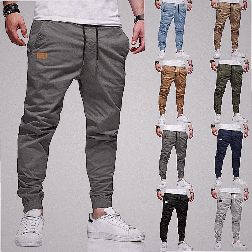DE Herren Cargo Chino Hose Jogger Jeans Cargohose Jogginghose Freizeit Pants