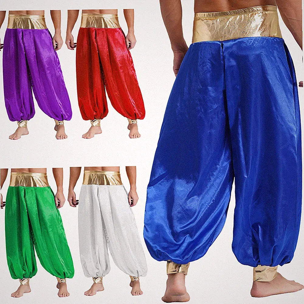 DE Herren Haremshose Araber Prinz Arabischer Sport Yoga Hippie Hose Kostüm