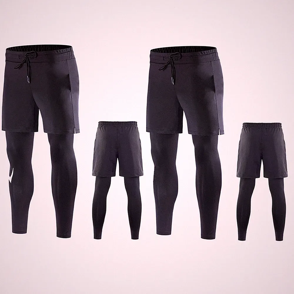 DE Männer Jogginghosen Kompression Strumpfhosen Fußball Hosen Training Sportlich