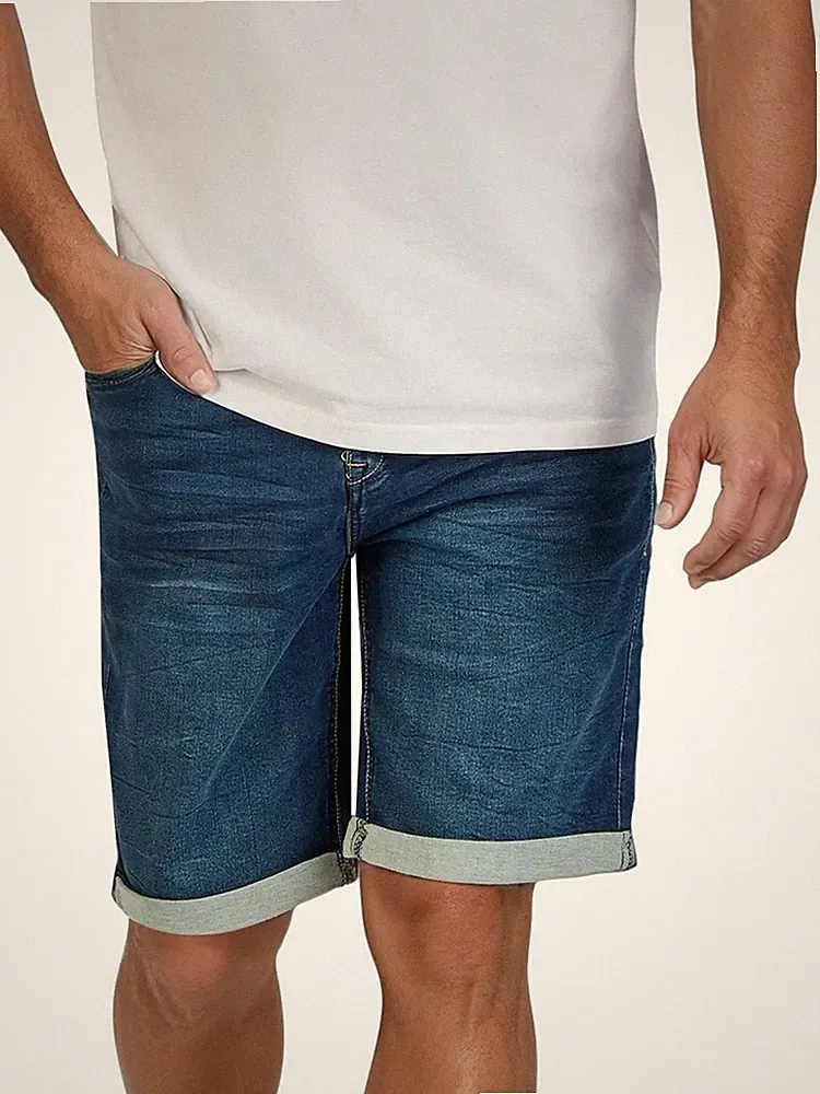 DENIMFY Jeans Shorts Herren Stretch Kurz Regular Fit DFAri Kurze Hosen Sommer