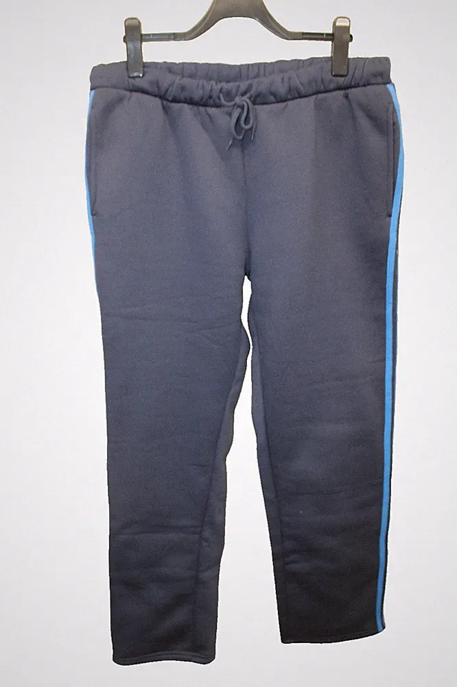 dicke Hose XL Sporthose warme Jogginghose Thermo blau Taschen Dehnbund Sport