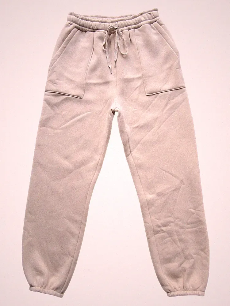 Dicke WARME Jogginghose Sweat Hose AUFGESETZTE TASCHEN 38 40 42 44 creme beige