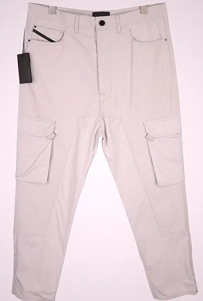 DIESEL Black Gold Pouble BG51T Herrenhose 50 Cargo Knöchel Slim Leicht RRP350 I