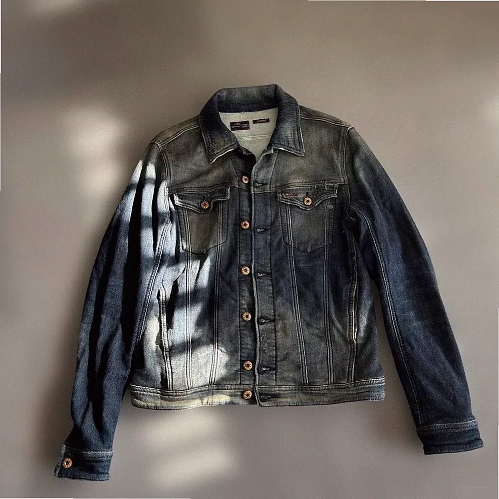 DIESEL ELSHAR JoggJeans Jeansjacke M Baumwolle Sweat Material Near Mint