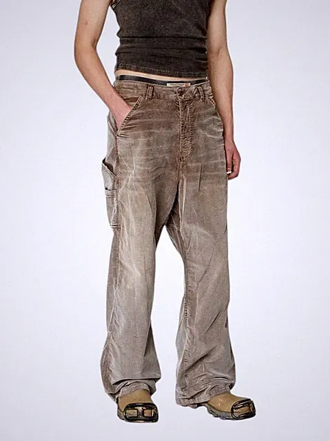 DIESEL Herren Jeans D-Livery 068JF Cord Loose Straight W32/L32