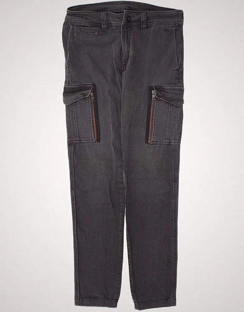 Diesel Herren Jogginghose Cargo Hose W29 L31 Grau Baumwolle TL06