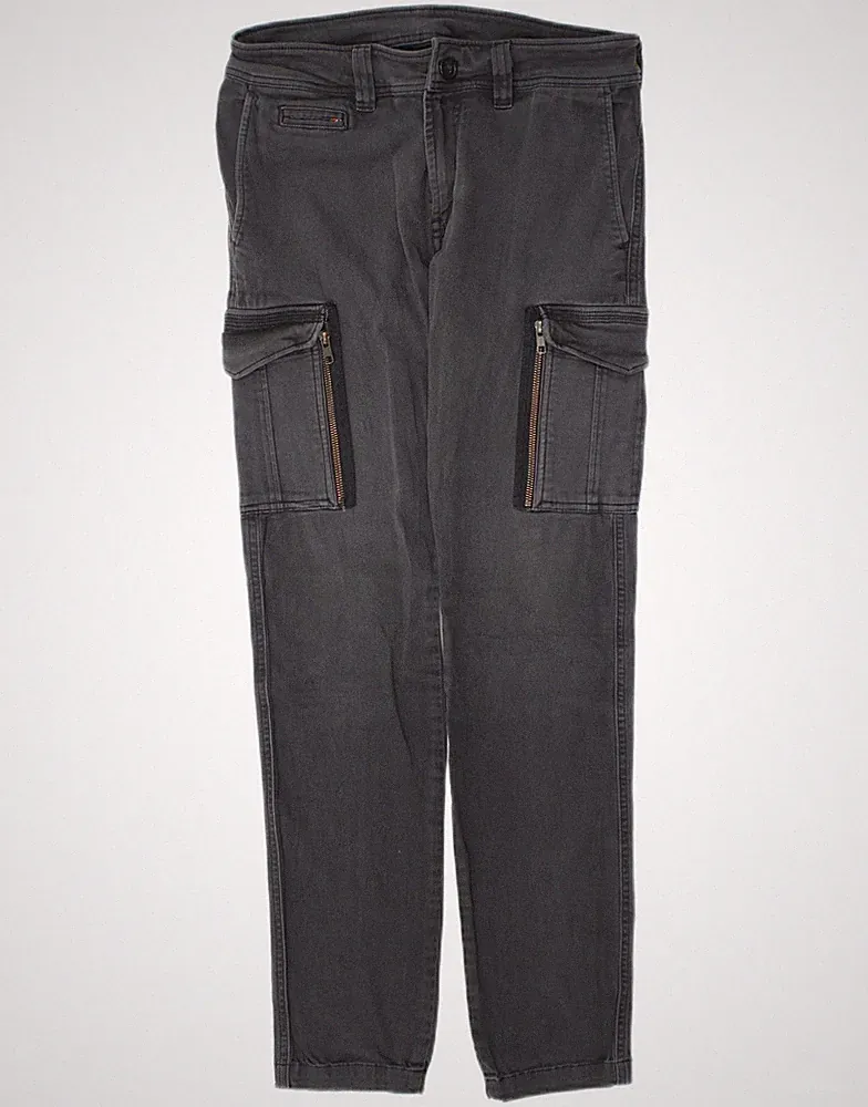 Diesel Herren Jogginghose Cargo Hose W29 L31 Grau Baumwolle TL06