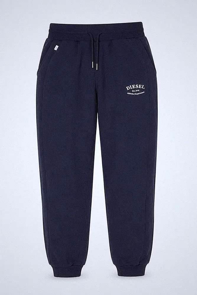 Diesel Herren Jogginghose Größe M Blau Freizeit Gummibund Logo