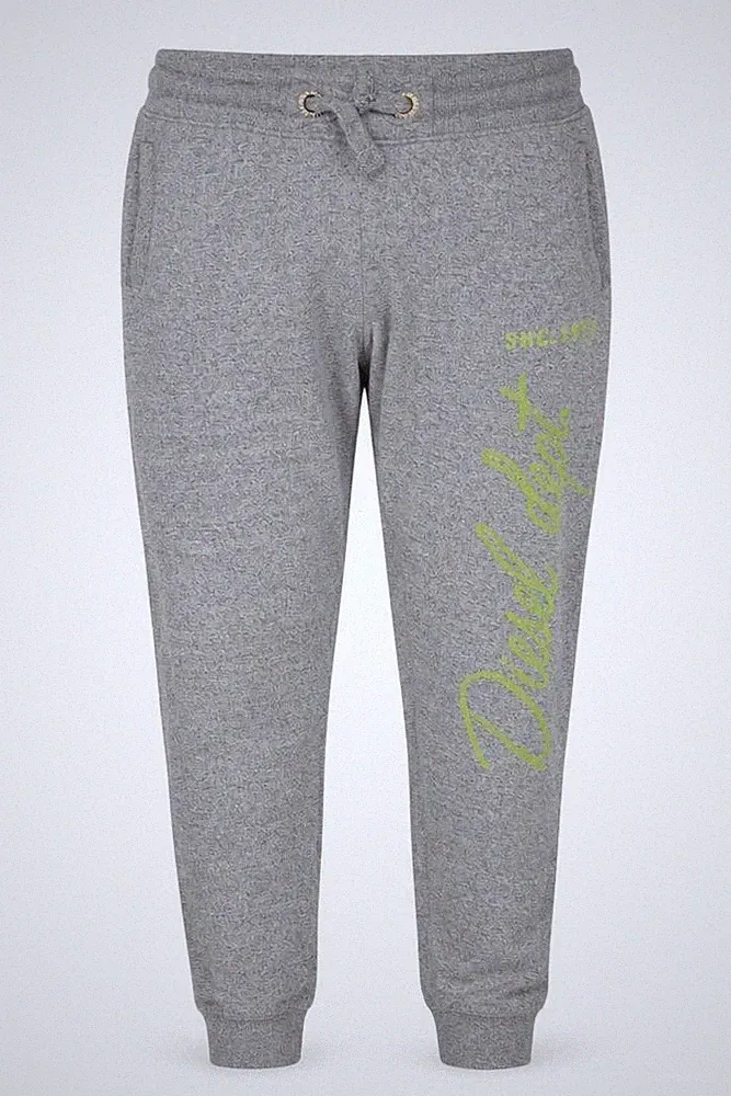 Diesel Herren Jogginghose Größe M Grau Freizeit Gummibund Logo