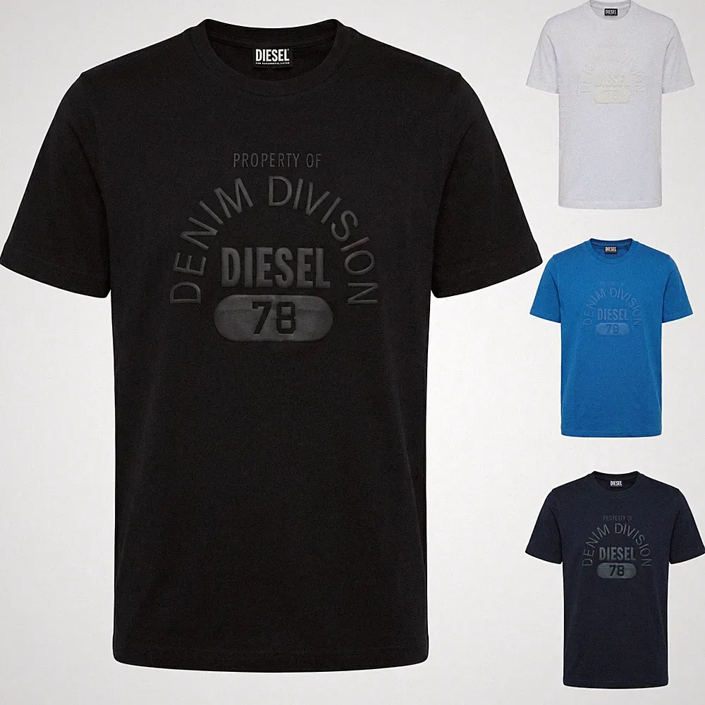 Diesel - Herren Regular Fit Rundhals Logo T-Shirt - T-JUST-E17-OUT