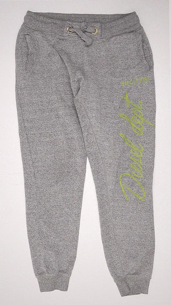 Diesel Jogginghose Herren Grau M Regular Fit Logo Freizeit