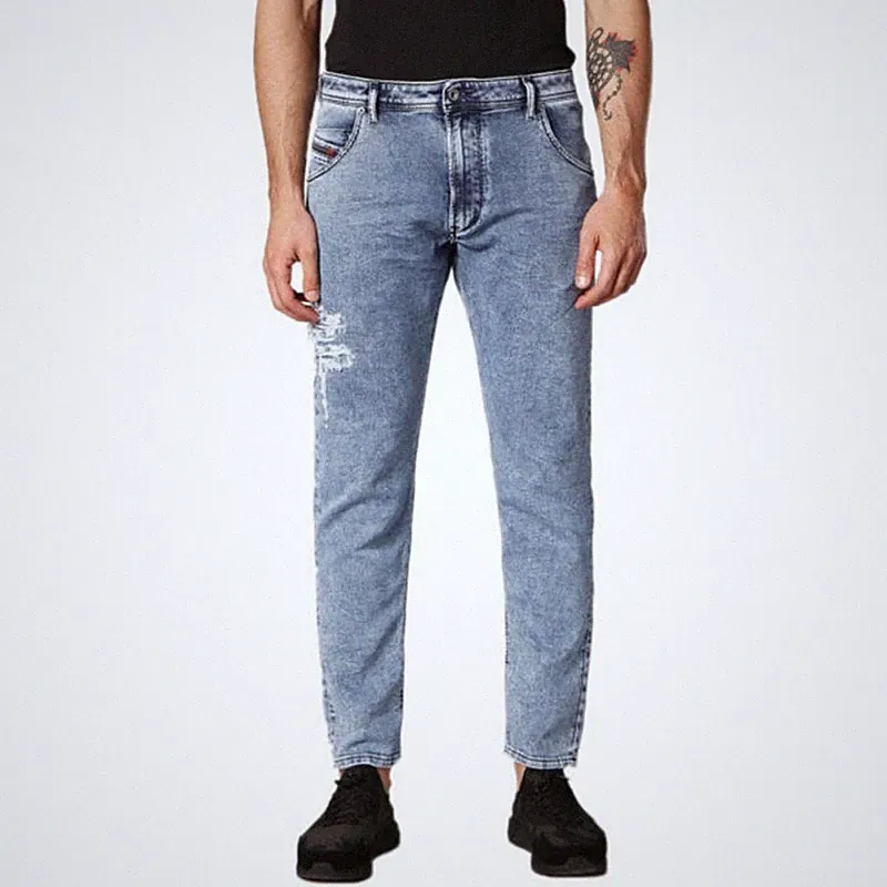 DIESEL KROOLEY T 084PV Herren Jeans Sweat Jogginghose Regular Fit Denim Hose