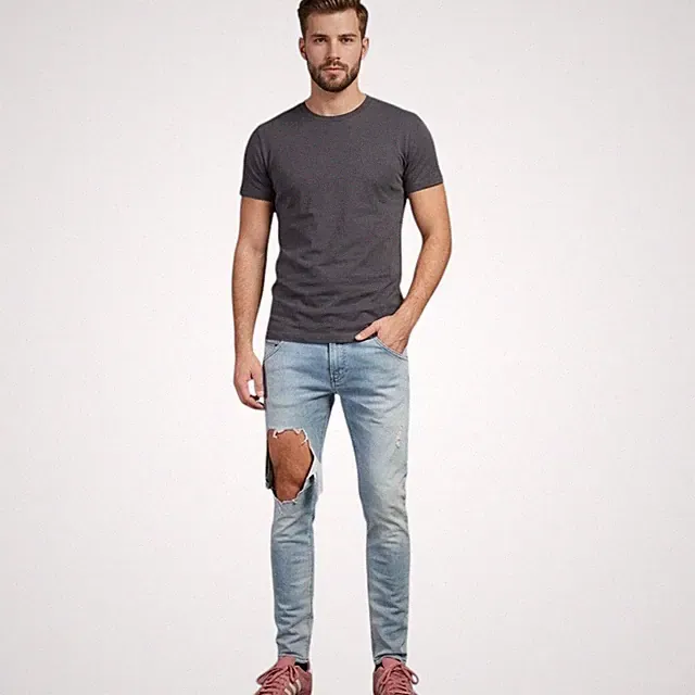 DIESEL KROOLEY T 087AB Herren Denim Sweathose Jogg Jeans Stretch Slim Fit Karotte