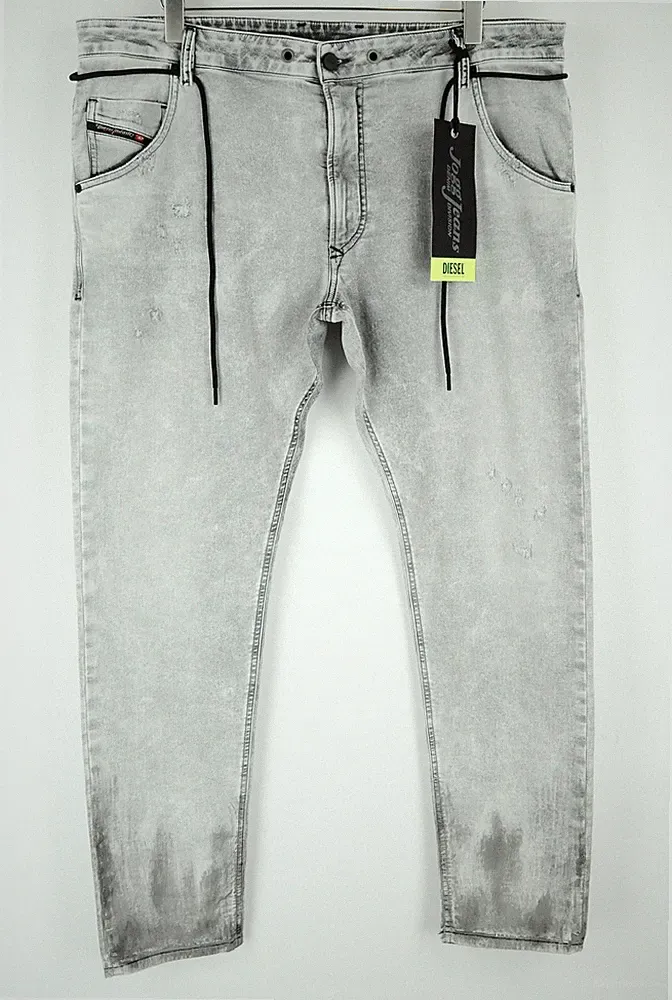 Diesel Krooley-X-SP-NE 0091H Herren Jeans W40 Jogging Jogginghose Grau Waschung