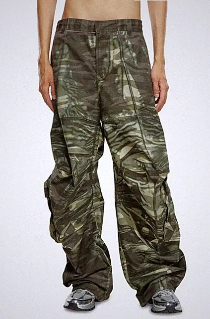 Diesel P-Arne Herren Hose 52 W37 Khaki Tarn Cargo Twill