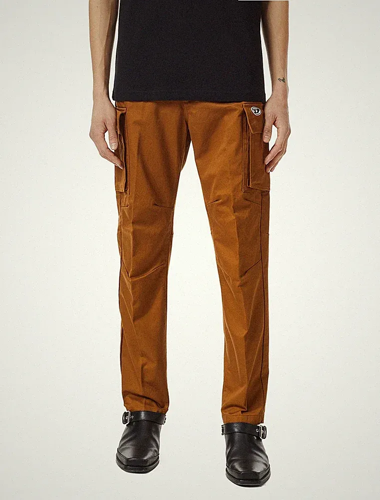 Diesel P-Cor-CL Herren Hose W31 Brown Konisch Reißverschluss Fly Cargo RRP265