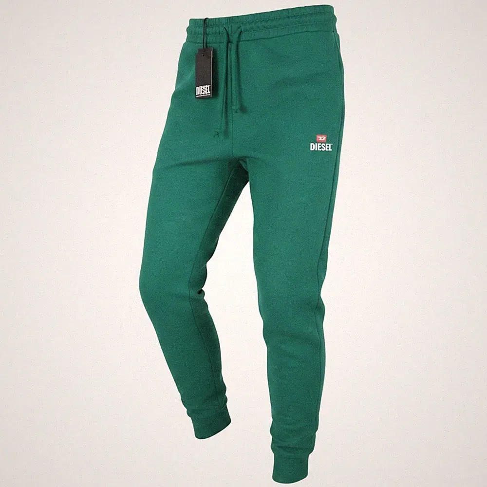 DIESEL Sweatpants Herren P-Tary New D Logo Baumwolle Kordelzug XL Grün