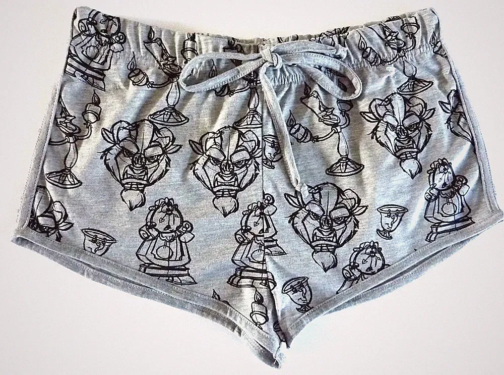 Disney Damen Hose kurz Shorts Freizeit Sport XS 32 Die Schöne und das Biest Neu