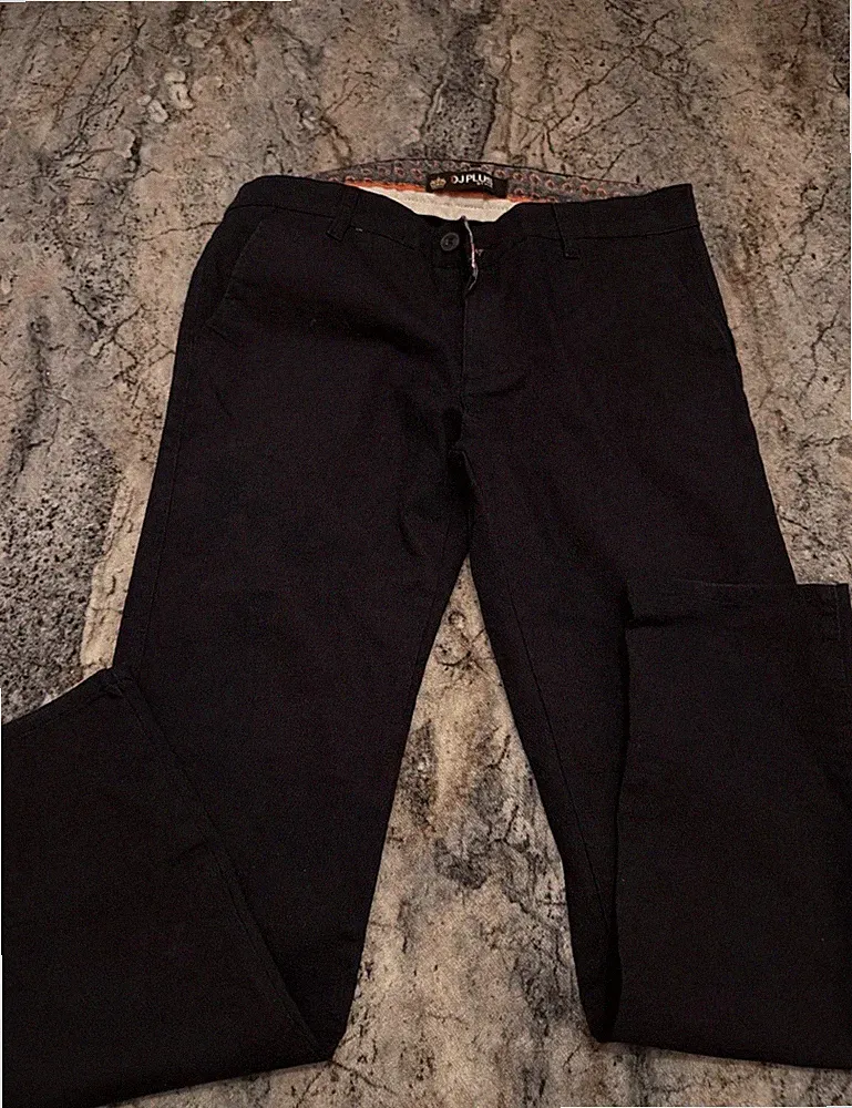 DJ PLUS STYLE Herren Jogginghose Stoffhose Schwarz Gr. S Schrittlänge 32 in