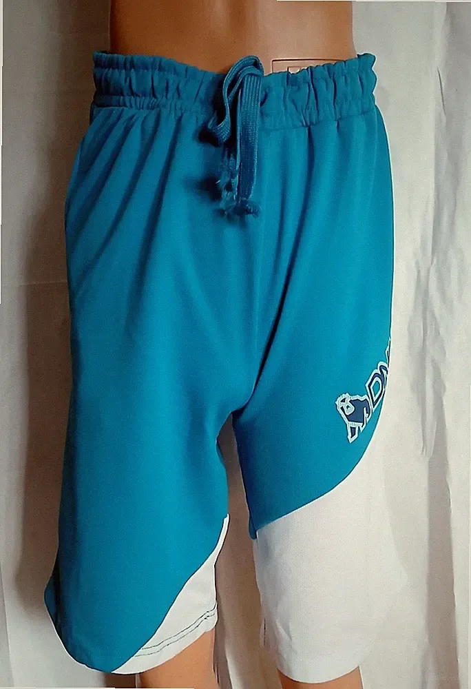 DNGRS Dangerous Sporthose Shorts Jogginghose mittellang Stoff „M“ türkis/weiss