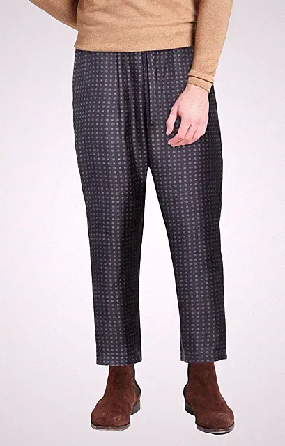 DOLCE & GABBANA Hose aus reiner Seide Lounge Pants Made in Italy Unisex S