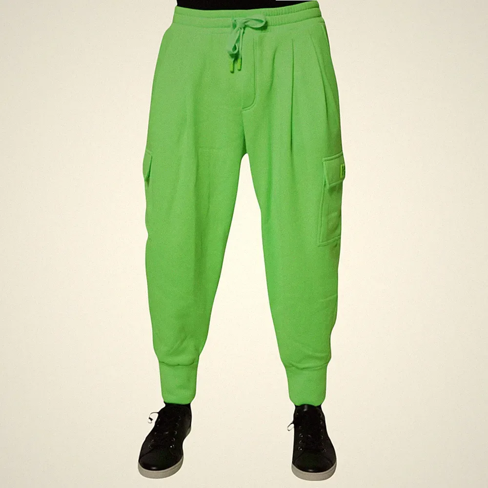 DOLCE & GABBANA Hose Neon Grün Cargo Jogger Herren Jogginghose IT46/W32/S 900usd